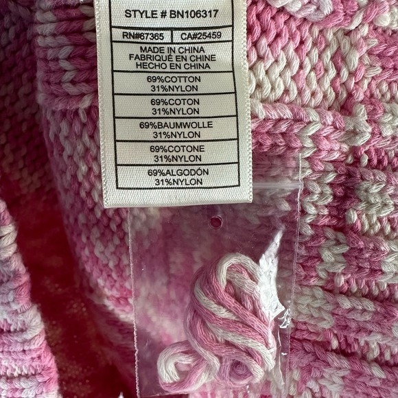 Steve Madden Cicilla Pink Tulle Sleeveless Sweater Size Large - Picture 7 of 8